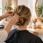 Illustration lumineuse d’un soin de coiffure