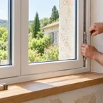 Pose d’une fenêtre par un menuisier Carrés de Lumière